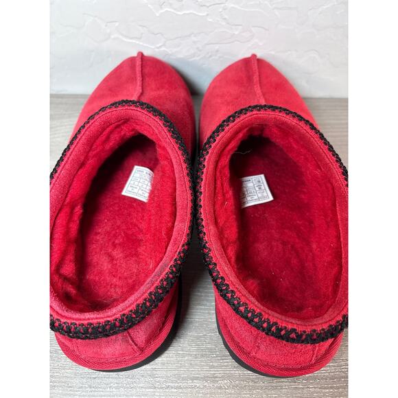 Ugg Tasman Samba Red Sheepskin UggPure (tm) Slippers Youth 4 Women 5.5 6 - Picture 6 of 8